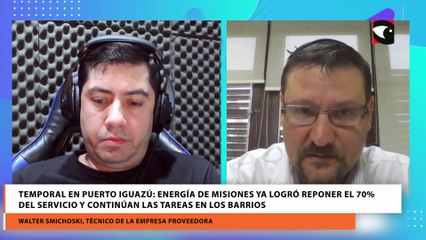 Temporal en Puerto Iguazú Energía de Misiones ya logró reponer el 70% del servicio y continúan las tareas en los barrios