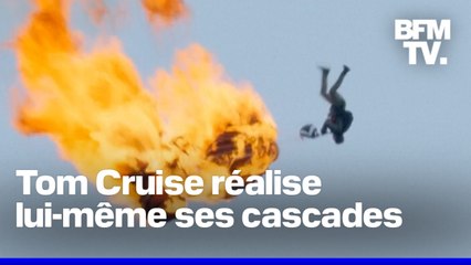 Tom Cruise décroche son premier record du monde en sautant 16 fois avec un parachute enflammé