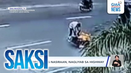 Motorsiklong nasiraan, nagliyab sa highway | Saksi