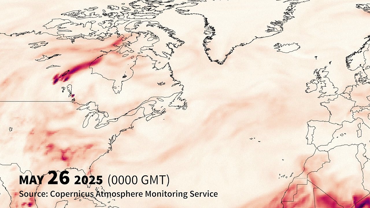 ANIMATED MAP - Smoke from Canadian fires reaches Europe