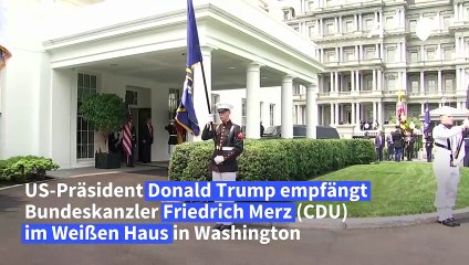 Trump begrüßt Merz im Weißen Haus