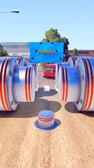 Colored Buses vs Crushers - BeamNG.Drive