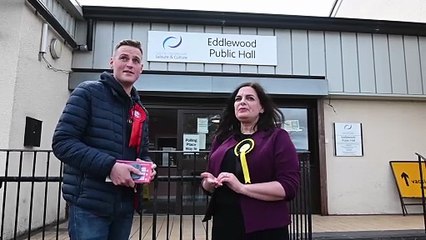 SNP leader John Swinney in Hamilton for by-election on voting day