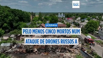 Pelo menos cinco mortos, incluindo um bebé, em ataques aéreos russos em Pryluky, no norte da Ucrânia