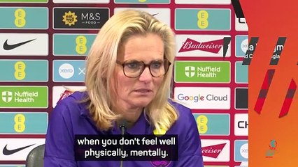Wiegman offers support to captain Bright and hopes "that she feels well very soon"