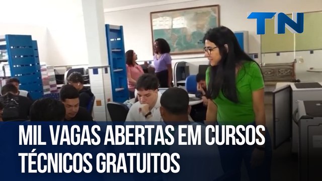 Mil vagas abertas em cursos técnicos gratuitos