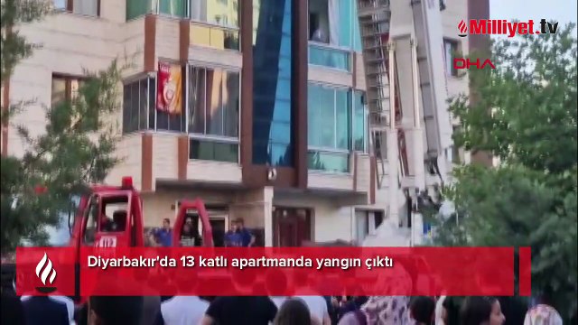 Diyarbakır'da 13 katlı binada yangın! Mahsur kalanlar tahliye edildi