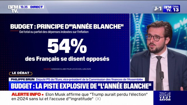 Budget: Une année blanche, c'est de la gribouille, ce n'est pas comme ça que vous allez faire des économies à long terme , affirme Philippe Brun (PS)