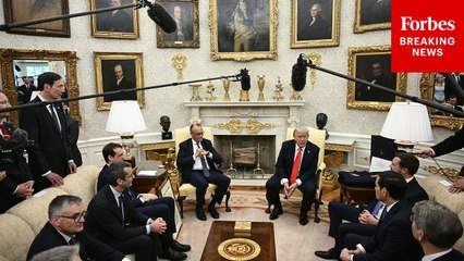 Trump Takes Question After Question From Reporters During Meeting With Germany's Merz
