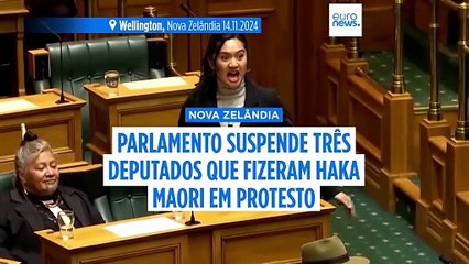 Parlamento neozelandês suspende três deputados por fazerem haka de protesto