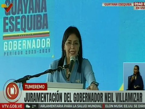 Vpdta. Delcy Rodríguez: La Guayana Esequiba fue el estado más votado y con el respaldo total
