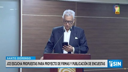 JCE escuchan propuestas de proyectos y publicación de encuestas | Primera Emisión SIN