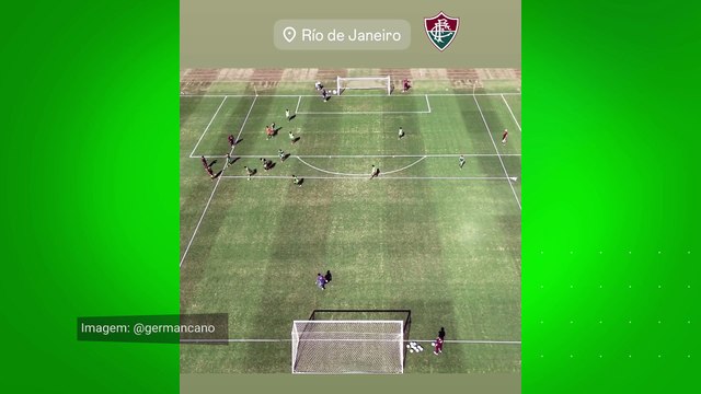 Cano faz golaço em treino do Fluminense