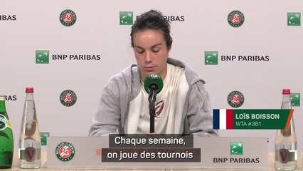 Roland-Garros - Boisson : "Je suis ultra déçue"