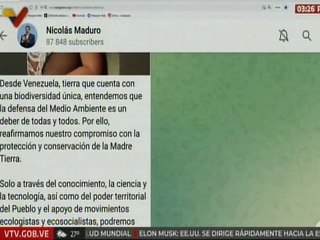 Pdte. Maduro promueve el compromiso y defensa de la Madre Tierra, impulsando el desarrollo ecologista