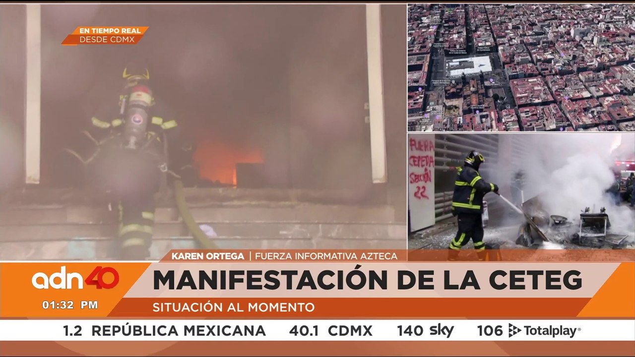 Integrantes de la CETEG provocaron un incendio en el edificio de la SNTE en el Centro Histórico