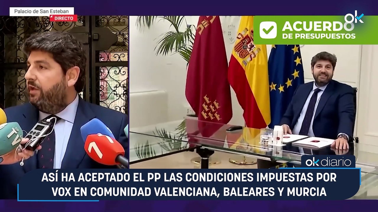 Así ha aceptado el PP las condiciones impuestas por Vox en Comunidad Valenciana, Baleares y Murcia