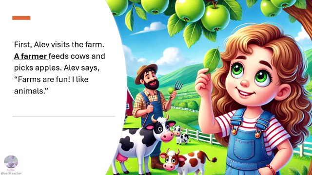 (jobs/métiers) || A1-A2 English Level || Alev’s Future Plans (quiz+audio) || EnglishForKids