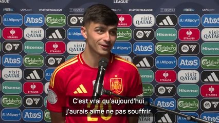 Espagne - Pedri : "J'aurais aimé ne pas souffrir autant à la fin"