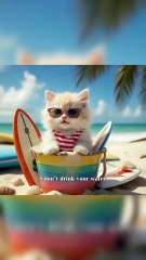 🇺🇸 “I’m Not Fat, I’m Just American Sized – Even at the Beach!” | Hilarious Cat Lip Sync 😂🏖️