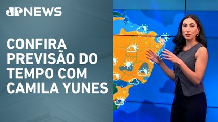 Frente fria provoca chuva forte em áreas do Centro-Sul e Inmet emite alerta para SP e PR