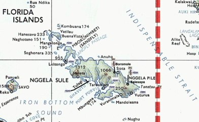 (Solomon Islands) Map of Central Province. Peta Provinsi Tengah. Central Province Map. Carte de la province centrale. Mapa da Província Central. Mapa de la Provincia Central. Mappa della provincia centrale. Kaart van de Centrale Provincie. 中央州の地図. 中部群島省地图