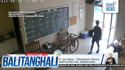 Speaker na ginagamit sa misa, tinangay mula sa isang gusali sa compound ng simbahan | Balitanghali