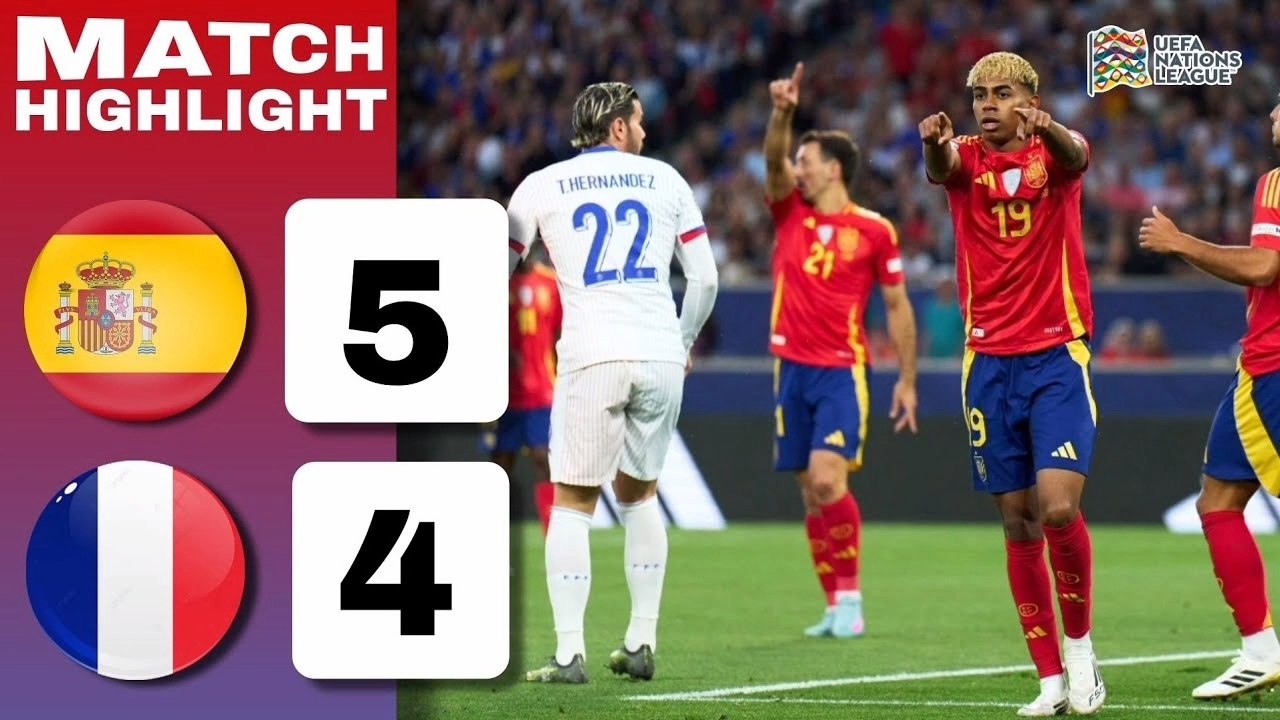 Spain vs France 5-4 - Extended Highlights - Uefa Nations League semi final 2025