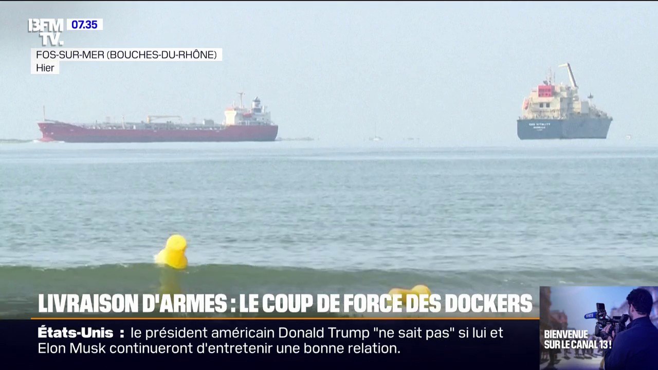Livraison d'armes à Israël : le coup de force des dockers marseillais