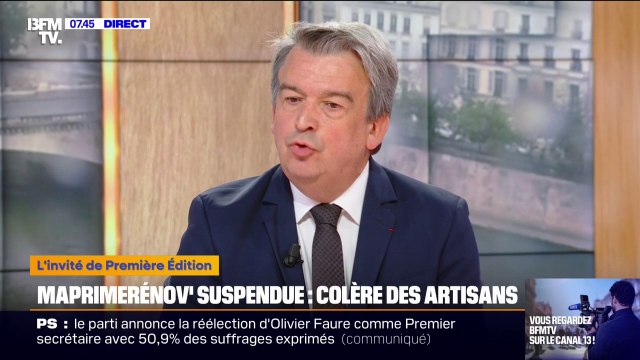 Je lui ai dit que c'est inadmissible : Olivier Salleron (président de la fédération française du bâtiment) raconte son échange avec Éric Lombard après la suspension de MaPrimeRénov'