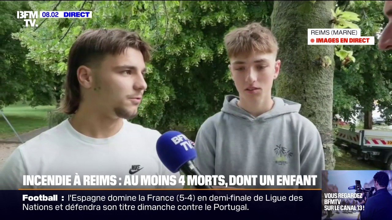 "On a appelé tout de suite les pompiers", expliquent ces témoins de l'incendie à Reims