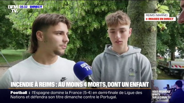 On a appelé tout de suite les pompiers , expliquent ces témoins de l'incendie à Reims