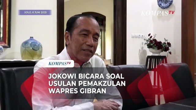 Jokowi Blak-blakan Soal Usulan ke MPR soal Pemakzulan Wapres Gibran