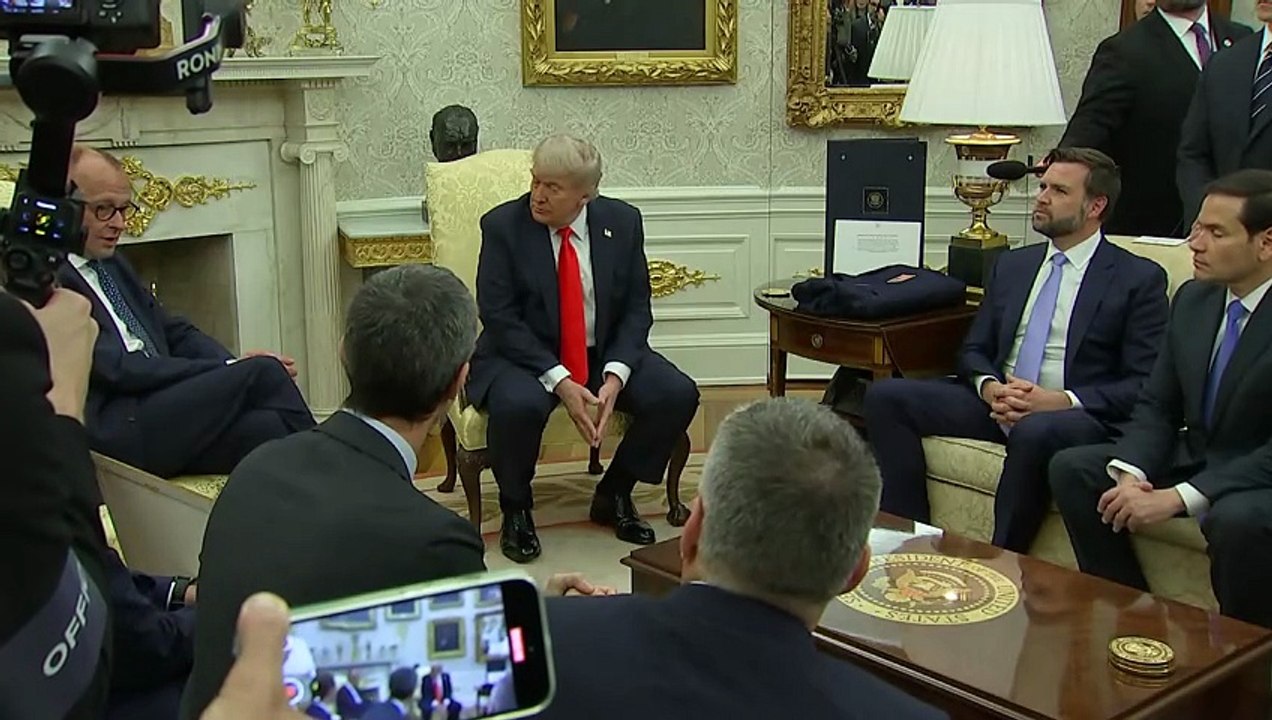 Gelöste Stimmung statt Konfrontation: Merz nach Besuch bei Trump zufrieden