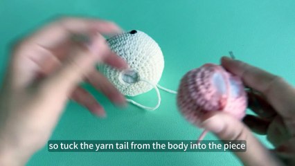Crochet Bunny Tutorial: 6. How to assemble all parts of the bunny
