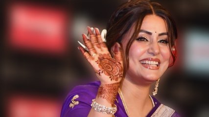 माथे पर बिंदी-हाथों में मेहंदी, स्पॉट हुईं नई दुल्हन Hina Khan!