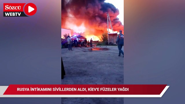 Rusya intikamını sivillerden aldı, Kiev'e füzeler yağdı