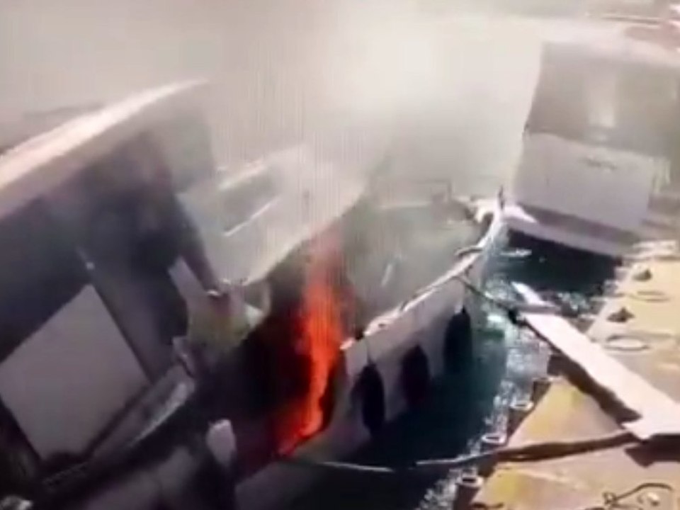 Yacht explodiert nach dem Auftanken - drei Verletzte