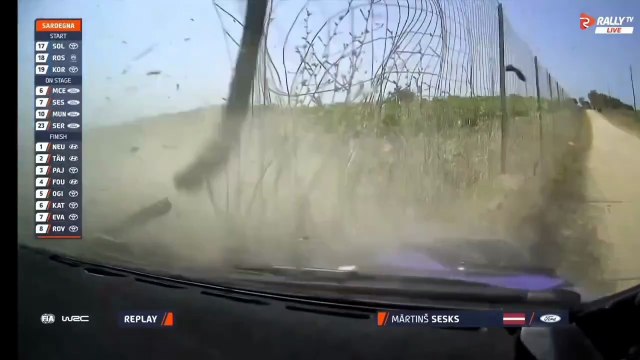 WRC 2025 Italia SS2 Munster Mcerlean Suspension Failure Sesks Massive Crash Rolls