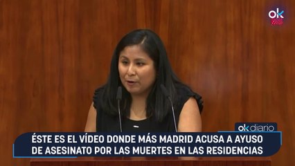 Éste es el vídeo donde Más Madrid acusa a Ayuso de asesinato por las muertes en las residencias