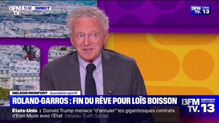 "La barre était vraiment trop haute mais ça ne ternit pas son parcours", déclare Nelson Monfort au lendemain de l'élimination de Loïs Boisson en demi-finale de Roland-Garros