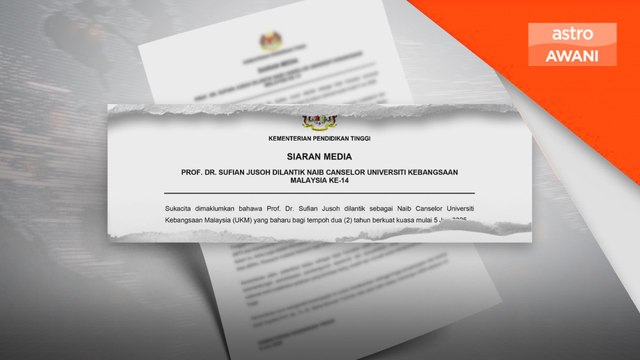 Prof Dr Sufian Jusoh dilantik Naib Canselor UKM yang baru