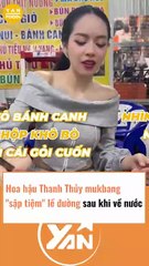 Hoa hậu Thanh Thuỷ mukbang quán lề đường sau khi về VN