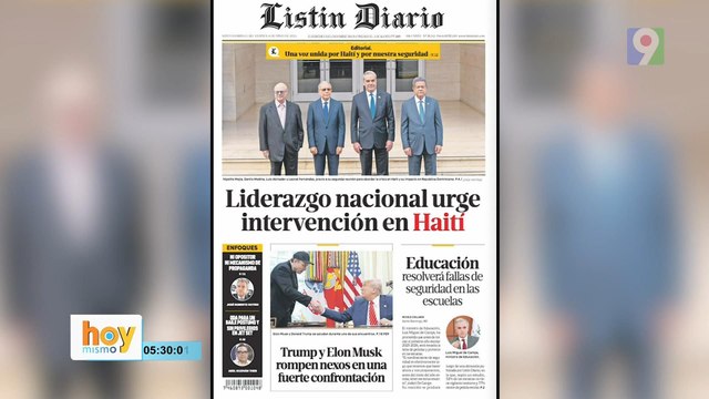 Titulares prensa dominicana viernes 06 de junio 2025 | Hoy Mismo
