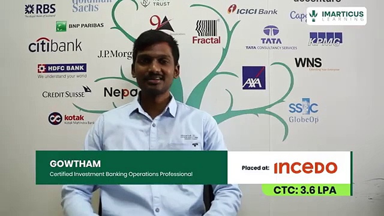 Gowtham’s Journey: From Imarticus CIBOP to Incedo
