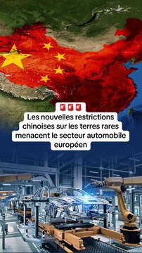 🚨 La Chine fait pression avec les terres rares