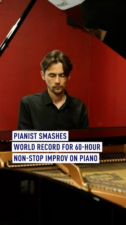 St Petersburg pianist smashes world record for 60-hour non-stop improv on piano