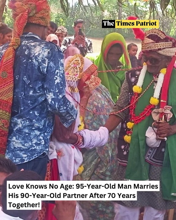 Love Knows No Age: 95-Year-Old Man Marries His 90-Year-Old Partner After 70 Years Together!