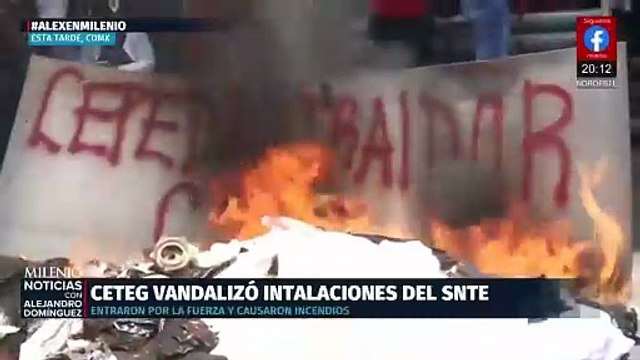 Integrantes de la CNTE de Guerrero banalizaron instalaciones del SNTE en la Ciudad de México