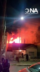 Incendio en una fábrica de plásticos en San Justo